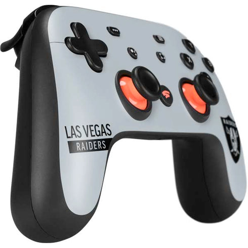 NFL Las Vegas Raiders Silver Performance Series Google Stadia Controller Skin