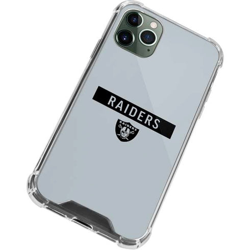 NFL Las Vegas Raiders Silver Performance Series iPhone 11 Pro Max Clear Case