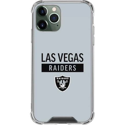 NFL Las Vegas Raiders Silver Performance Series iPhone 11 Pro Max Clear Case