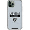 NFL Las Vegas Raiders Silver Performance Series iPhone 11 Pro Max Clear Case