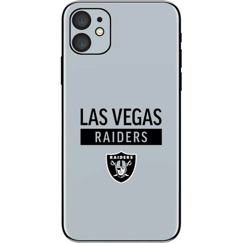 NFL Las Vegas Raiders Silver Performance Series iPhone 11 Skin