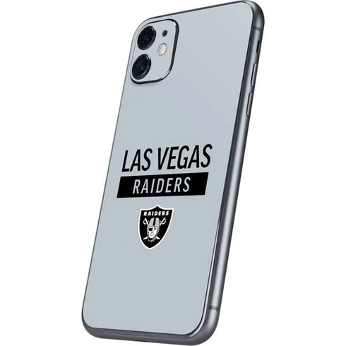 NFL Las Vegas Raiders Silver Performance Series iPhone 11 Skin