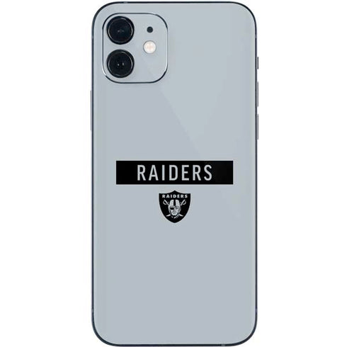 NFL Las Vegas Raiders Silver Performance Series iPhone 12 Mini Skin