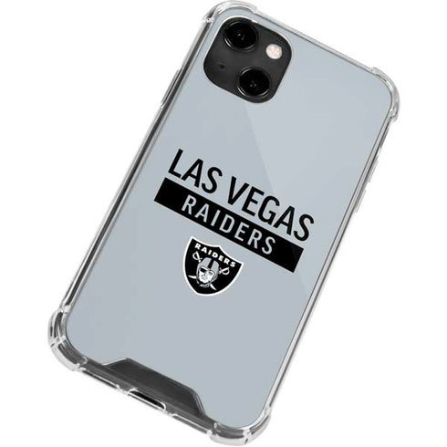 NFL Las Vegas Raiders Silver Performance Series iPhone 14 Clear Case