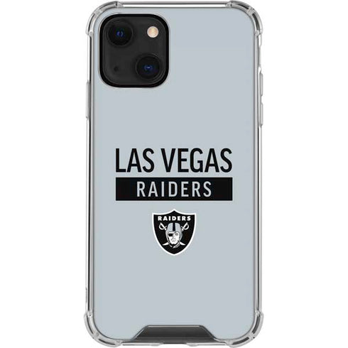 NFL Las Vegas Raiders Silver Performance Series iPhone 15 Plus Clear Case