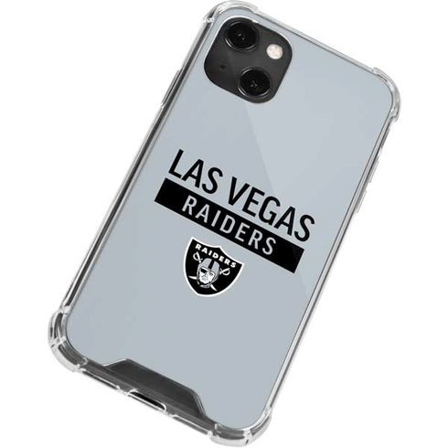 NFL Las Vegas Raiders Silver Performance Series iPhone 15 Plus Clear Case