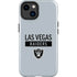 NFL Las Vegas Raiders Silver Performance Series iPhone 14 Plus Impact Case