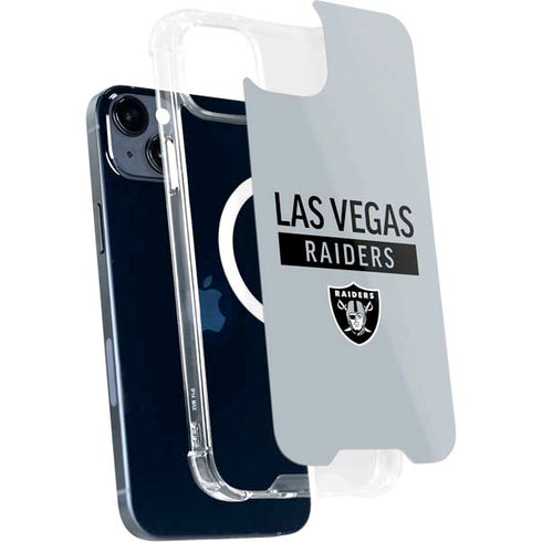 NFL Las Vegas Raiders Silver Performance Series iPhone 15 Plus MagSafe Case