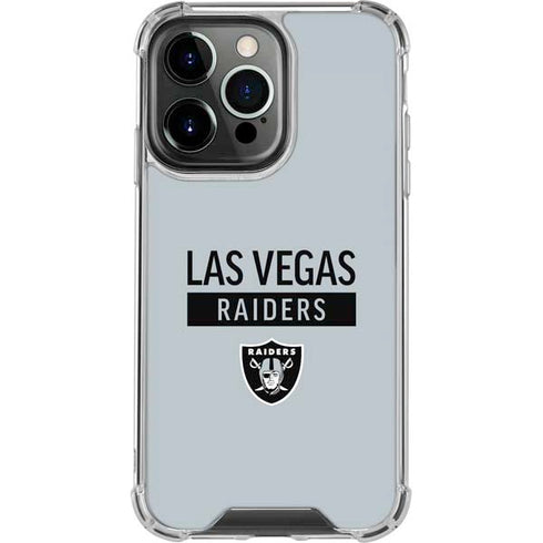 NFL Las Vegas Raiders Silver Performance Series iPhone 14 Pro Clear Case