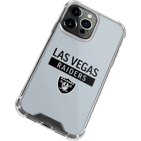 NFL Las Vegas Raiders Silver Performance Series iPhone 14 Pro Clear Case