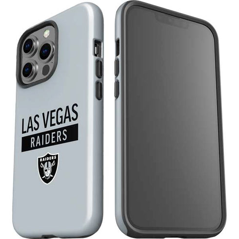 NFL Las Vegas Raiders Silver Performance Series iPhone 15 Pro Impact Case