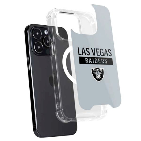 NFL Las Vegas Raiders Silver Performance Series iPhone 15 Pro MagSafe Case