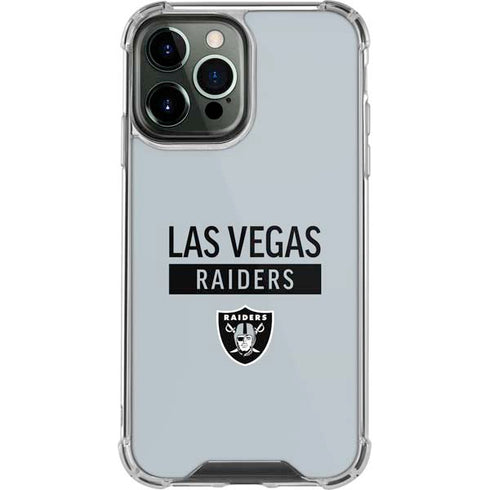 NFL Las Vegas Raiders Silver Performance Series iPhone 15 Pro Max Clear Case