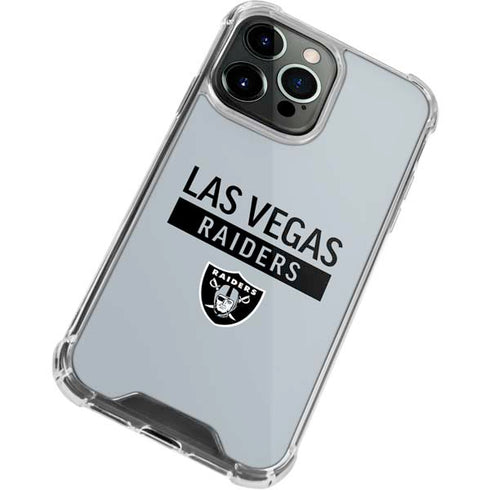 NFL Las Vegas Raiders Silver Performance Series iPhone 15 Pro Max Clear Case