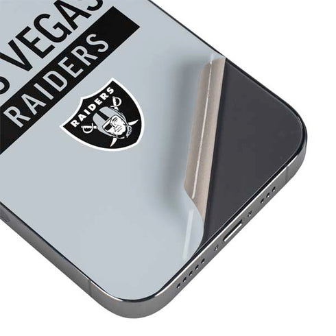NFL Las Vegas Raiders Silver Performance Series iPhone 14 Pro Skin