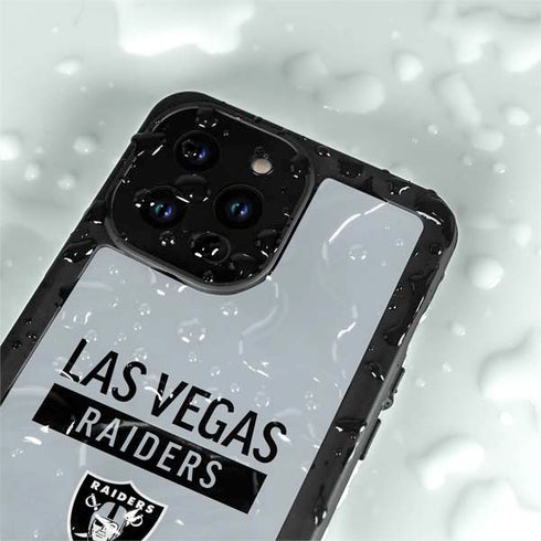 NFL Las Vegas Raiders Silver Performance Series iPhone 14 Pro Waterproof Case