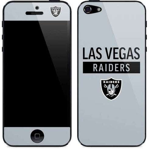 NFL Las Vegas Raiders Silver Performance Series iPhone 5/5s/5SE Skin