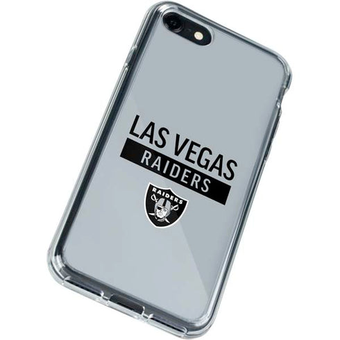 NFL Las Vegas Raiders Silver Performance Series iPhone SE (2nd & 3rd Gen) Clear Case