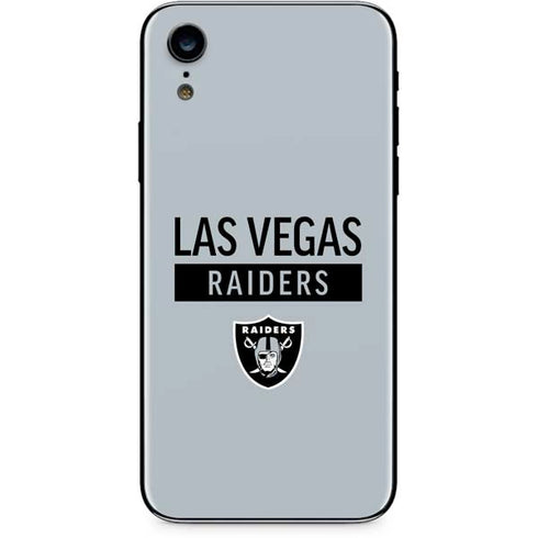 NFL Las Vegas Raiders Silver Performance Series iPhone XR Skin