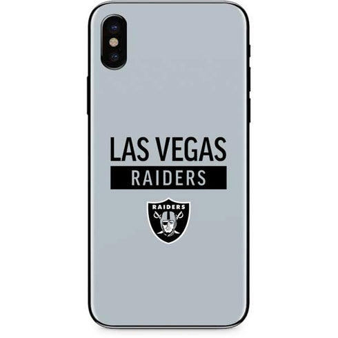 NFL Las Vegas Raiders Silver Performance Series iPhone XS Max Skin