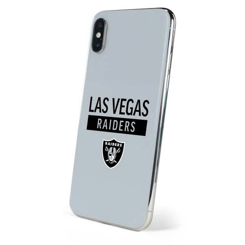 NFL Las Vegas Raiders Silver Performance Series iPhone XS Max Skin