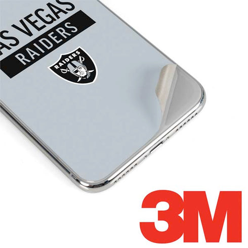 NFL Las Vegas Raiders Silver Performance Series iPhone XS Max Skin