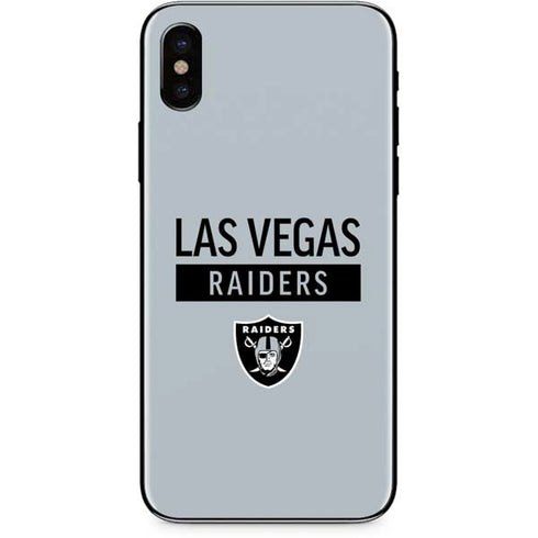 NFL Las Vegas Raiders Silver Performance Series iPhone XS Skin