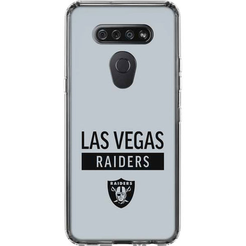 NFL Las Vegas Raiders Silver Performance Series LG K51/Q51 Clear Case