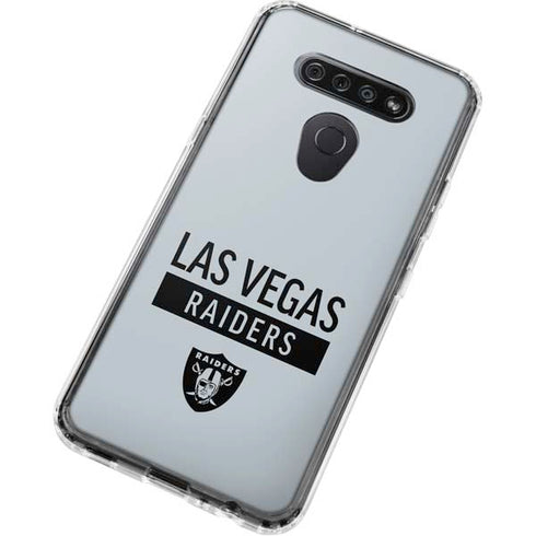 NFL Las Vegas Raiders Silver Performance Series LG K51/Q51 Clear Case