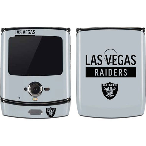 NFL Las Vegas Raiders Silver Performance Series Motorola RAZR Skin