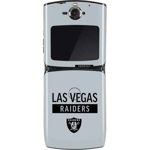 NFL Las Vegas Raiders Silver Performance Series Motorola RAZR Skin