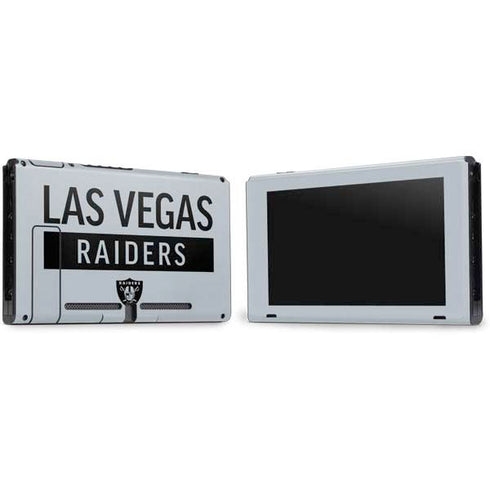 NFL Las Vegas Raiders Silver Performance Series Nintendo Switch Bundle Skin