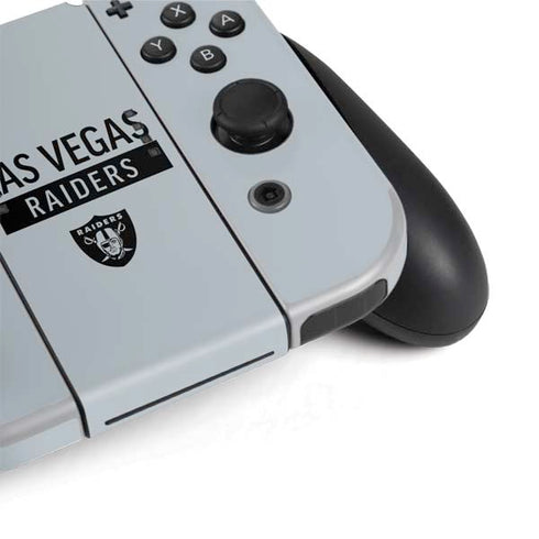NFL Las Vegas Raiders Silver Performance Series Nintendo Switch OLED (2021) Skin