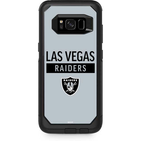 NFL Las Vegas Raiders Silver Performance Series Otterbox Commuter Galaxy Skin