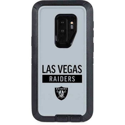 NFL Las Vegas Raiders Silver Performance Series Otterbox Defender Galaxy Skin