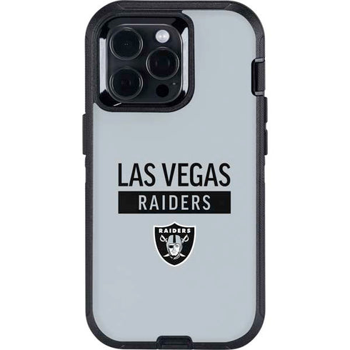 NFL Las Vegas Raiders Silver Performance Series Otterbox Defender iPhone Skin