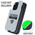NFL Las Vegas Raiders Silver Performance Series Otterbox Defender iPhone Skin