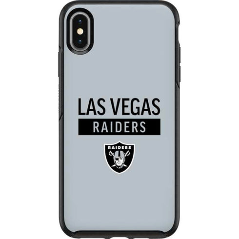 NFL Las Vegas Raiders Silver Performance Series Otterbox Symmetry iPhone Skin