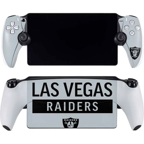 NFL Las Vegas Raiders Silver Performance Series PlayStation Portal Remote Player Skin