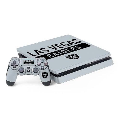 NFL Las Vegas Raiders Silver Performance Series PS4 Slim Bundle Skin