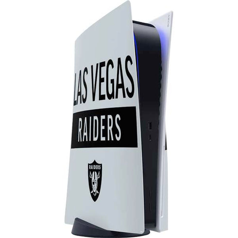 NFL Las Vegas Raiders Silver Performance Series PS5 Console Skin