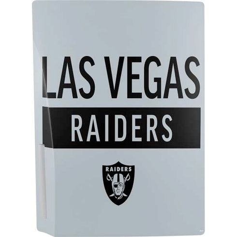 NFL Las Vegas Raiders Silver Performance Series PS5 Console Skin