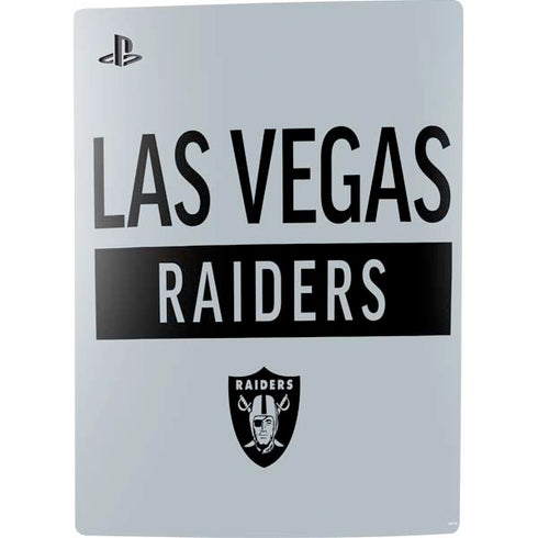 NFL Las Vegas Raiders Silver Performance Series PS5 Digital Edition Console Skin