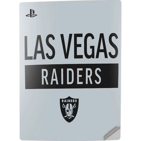 NFL Las Vegas Raiders Silver Performance Series PS5 Digital Edition Console Skin