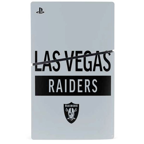 NFL Las Vegas Raiders Silver Performance Series PS5 Slim Disk Bundle Skin