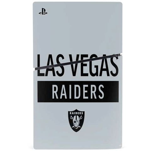 NFL Las Vegas Raiders Silver Performance Series PS5 Slim Digital Edition Bundle Skin