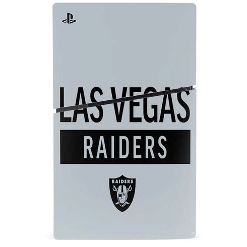 NFL Las Vegas Raiders Silver Performance Series PS5 Slim Digital Edition Console Skin