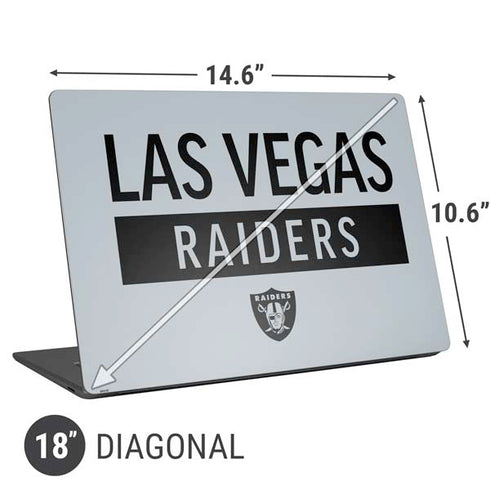 NFL Las Vegas Raiders Silver Performance Series Universal Laptop 18in (14.6 x 10.6in) Skin