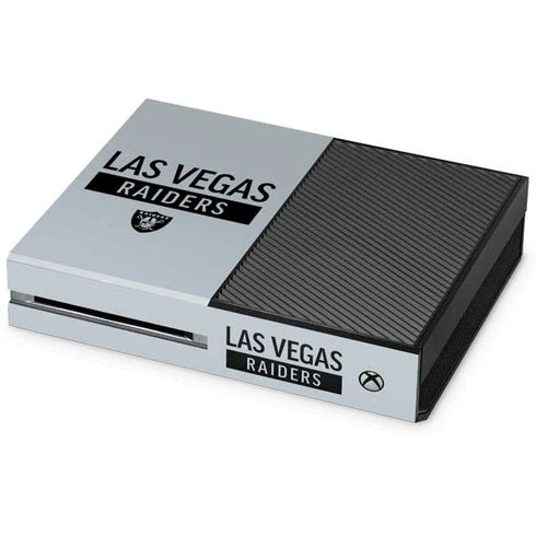 NFL Las Vegas Raiders Silver Performance Series Xbox One Console Skin