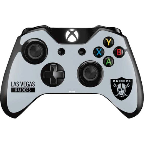 NFL Las Vegas Raiders Silver Performance Series Xbox One Controller Skin